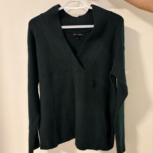 Banana Republic Dark Green V-Neck Sweater